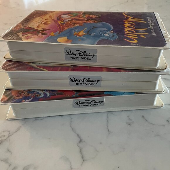 Aladdin + Return of Jafar + King of Thieves - Disney VHS black diamond -3 Movies - Picture 4 of 10